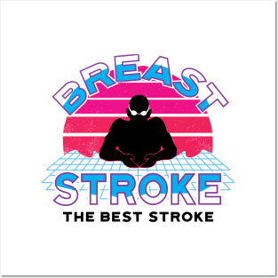 Retro Breaststroke Swim Fan 2 Retro Swim Team Posters and Art